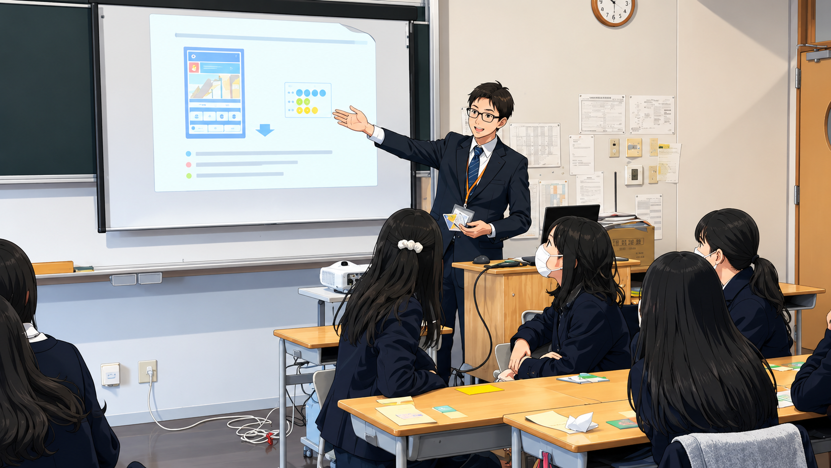学校での講義のイメージ